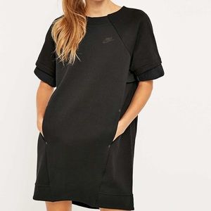 Nike Tech Fleece and Mesh Black Dress